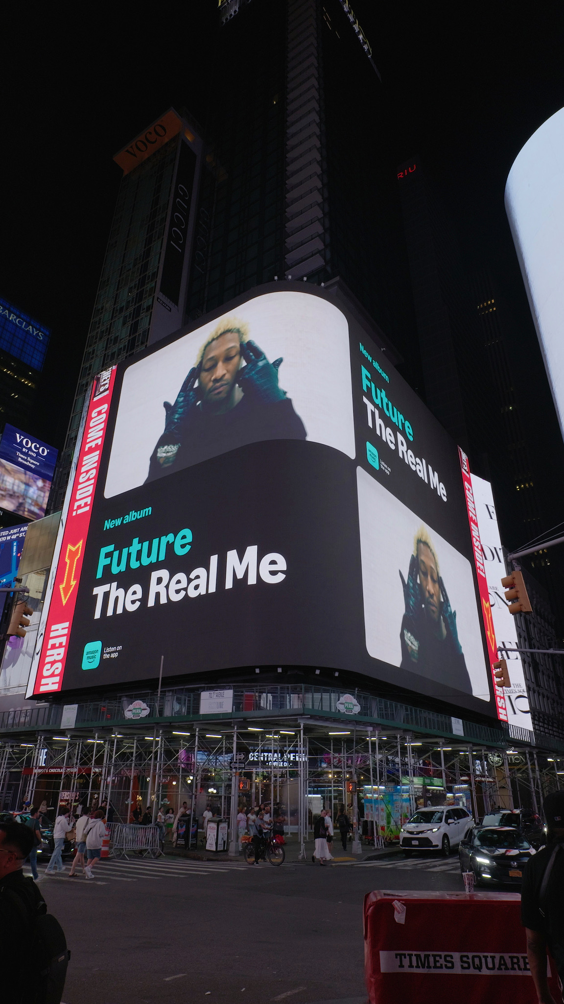 Future The Real Me billboard in Times Square using photography by Matt Adam